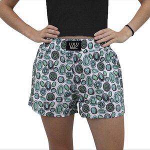 Lulu Mac Concho White Boxer Shorts